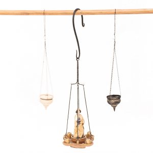 hanging historical oil lamps and lights