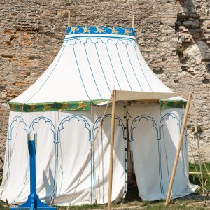 Medieval royal knight tent for rent or as a prop on set of movier