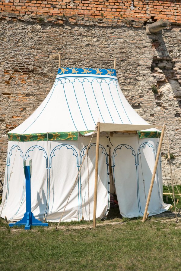 Medieval royal knight tent for rent or as a prop on set of movier