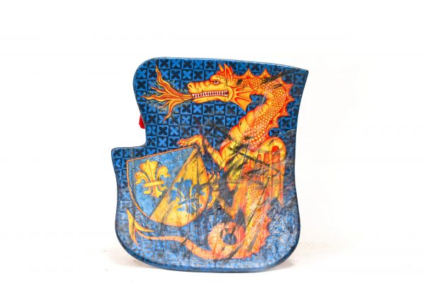 Copy of medieval tournament shield with dragon for rent