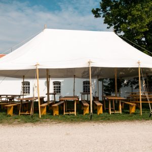 medieval natural looking large capacity tent for rent
