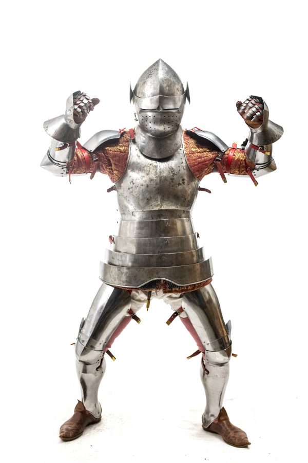 copy of medieval armour metal for rent or on set as a prop