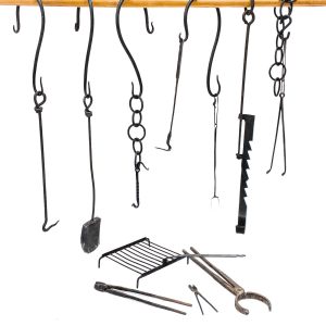 medieva hooks and chains for medieval kitchen or medieval executioner