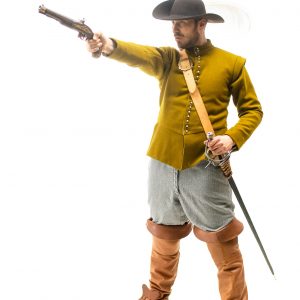 replica of baroque man costume musketeer for rent