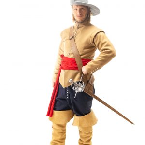replica of baroque man costume musketeer for rent
