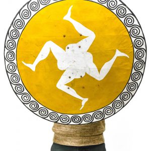 copy of antique greek shield gold for rent or as a prop