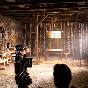 set building interier of barn for commercial or movie